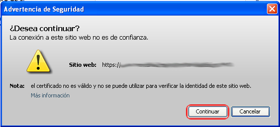 Durante el proceso de tramitacin aparecen alertas de seguridad qu debo hacer?
