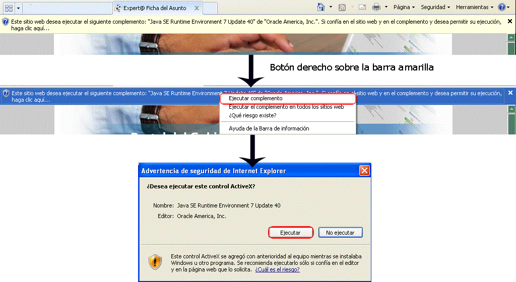 Durante el proceso de tramitacin aparecen alertas de seguridad qu debo hacer?